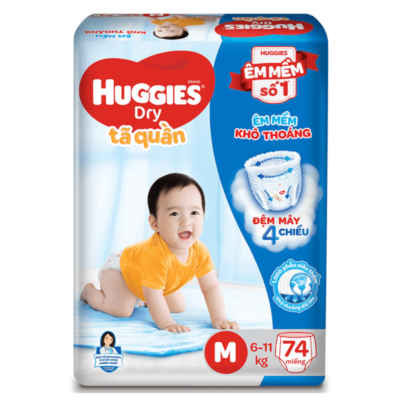 Bỉm Huggies có giá thành phù hợp với kinh tế của đa số các mẹ bỉm