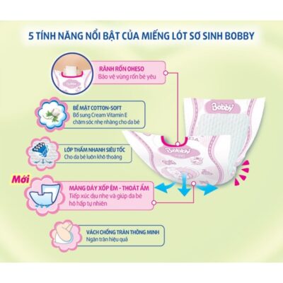 Tã dán Bobby Newborn siêu chống tràn