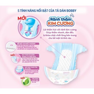 5 tính năng nổi bật mẹ cần biết của tã dán Bobby